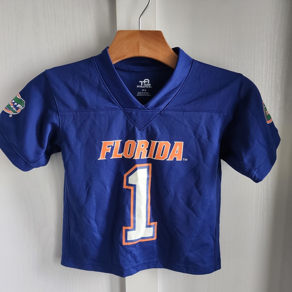 Team Athletics Florida Gators Youth Jersey‎ Blue Orange Number 1 Size 3T
